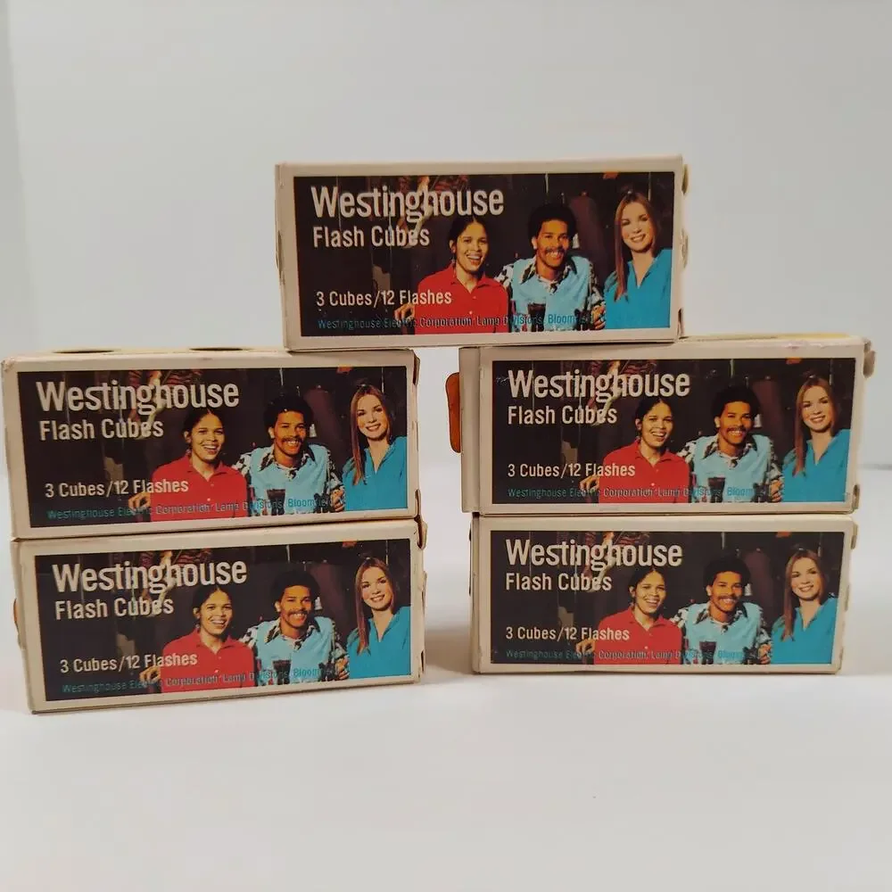Vintage Flash Cubes Lot Westinghouse 5 Boxes 15 Camera Flashcubes 60 Flashes